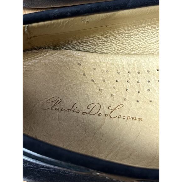 Claudio De Lorena Men's Black Driving Mocassins Designer Loafers Size 11.5 - Picture 7 of 11